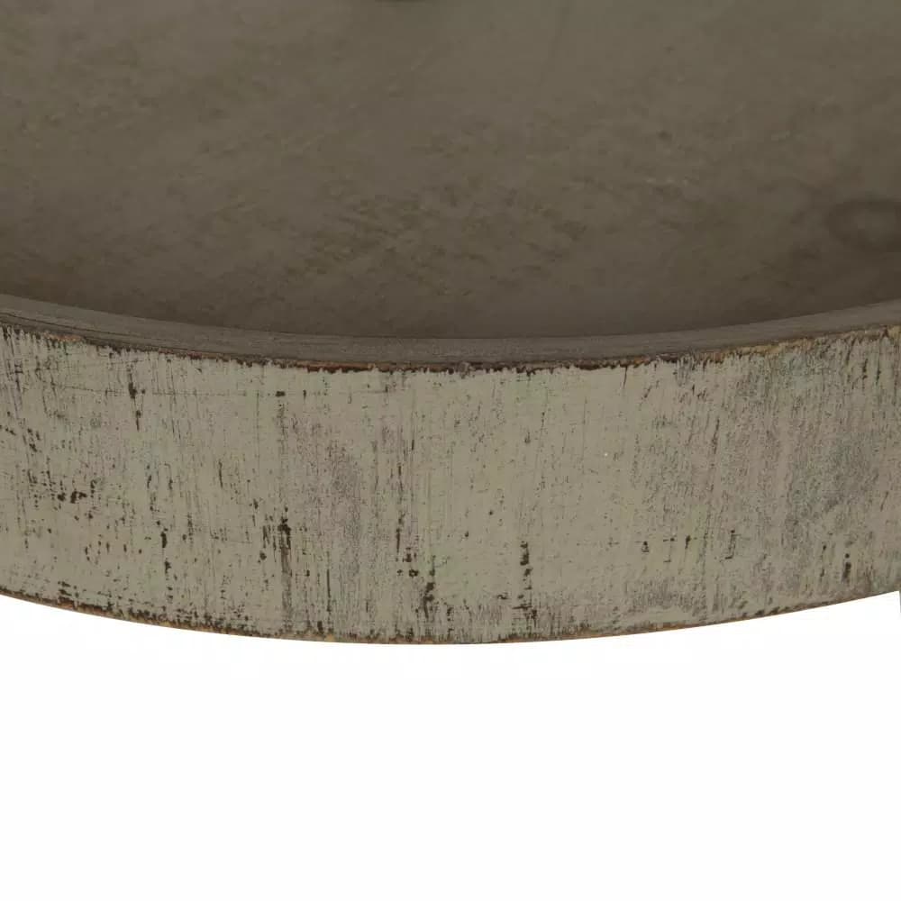 Kate and Laurel Woodmont Gray 3-Tiered Solid Wood Decorative Tray - Rustic Farmhouse Style