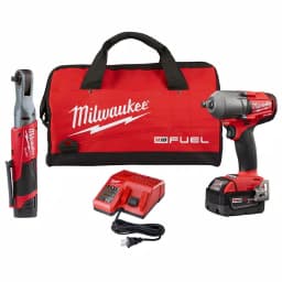 Milwaukee M12 FUEL 3/8 in. Ratchet and M18 FUEL 1/2 in. Mid-Torque Impact Wrench Kit thumbnail 1