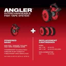Milwaukee M18 FUEL ANGLER 240 ft. x 1/8 in. Steel Pulling Fish Tape Replacement Cartridge thumbnail 8