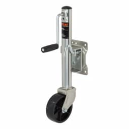 CURT Marine Trailer Jack with 6" Wheel, 1,200 lbs Capacity, 10" Travel, Zinc Finish thumbnail 1