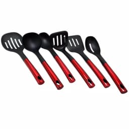 Better Chef 6-Piece Nylon and Stainless Steel Kitchen Utensil Set, Red thumbnail 1