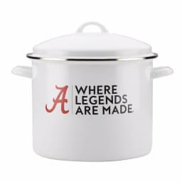 College Kitchen Collection University of Alabama Crimson Tide 12 Qt. Enamel-on-Steel Nonstick Stock Pot with Lid, Crimson thumbnail 1