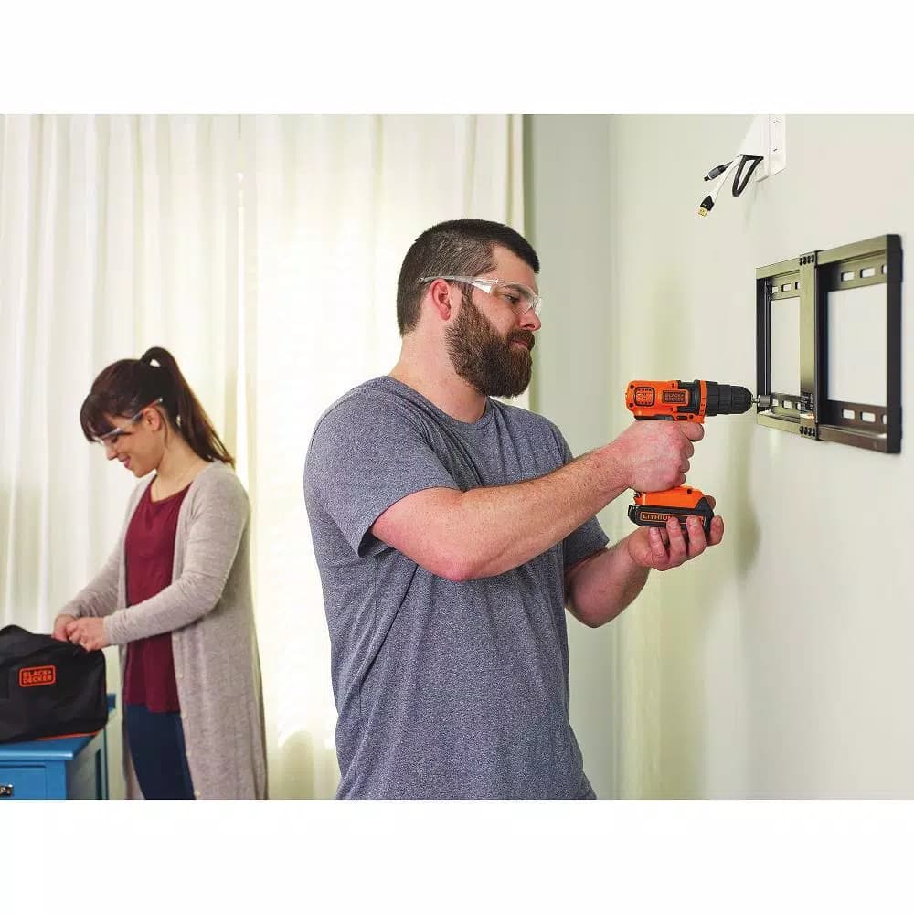 BLACK+DECKER 20V MAX Lithium-Ion Cordless Drill and 66-Piece Hand Tool Project Kit