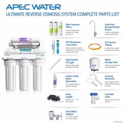 APEC Water Systems Essence 7-Stage Reverse Osmosis Water Filtration System with UV Sterilizer and Alkaline pH+ Mineralization thumbnail 7
