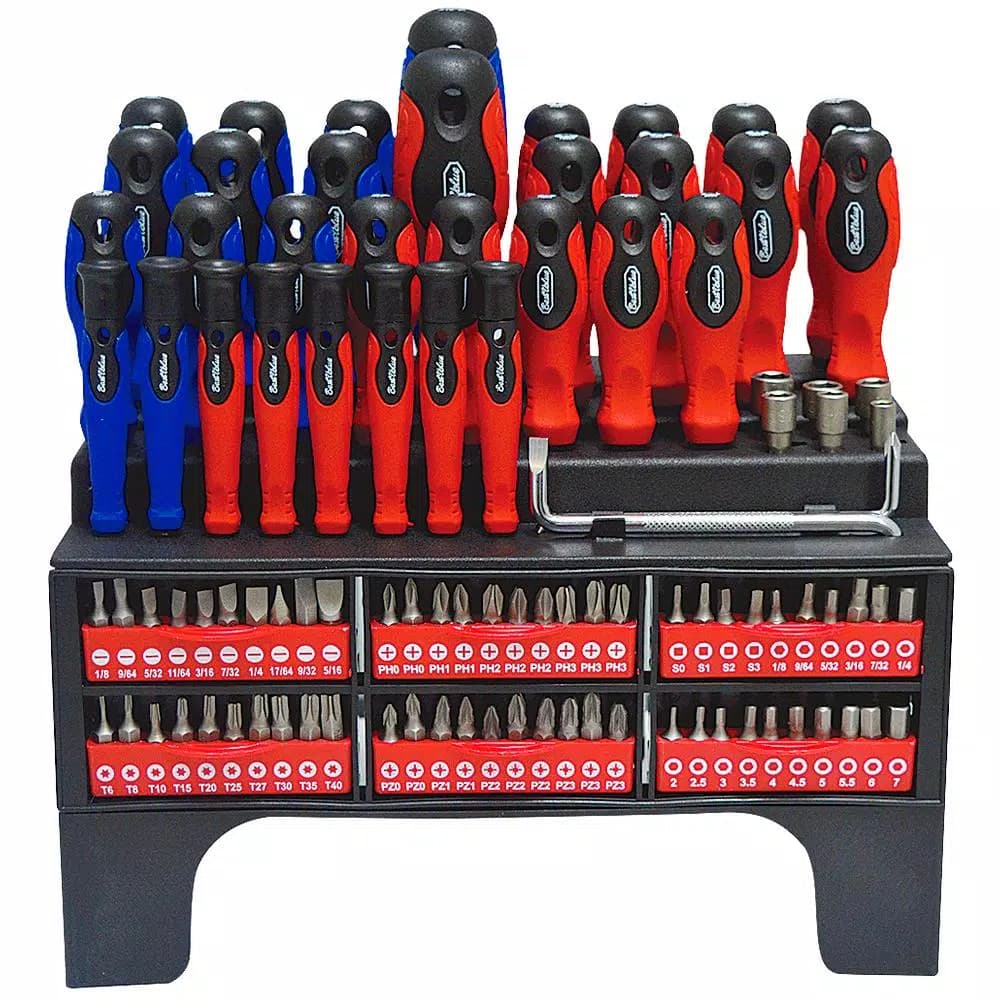 Best Value 101-Piece Screwdriver and Bit Set with Chrome Vanadium Steel Tools and Magnetic Tips