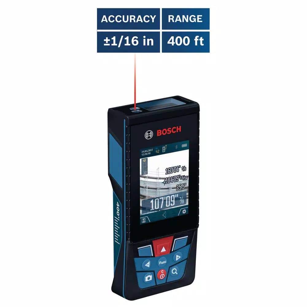 Bosch BLAZE GLM 400 C Outdoor Laser Measure with Digital Viewfinder and Bluetooth