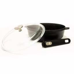 BergHOFF GEM 4.6 qt. Cast Aluminum Nonstick Saute Pan with Glass Lid, Black thumbnail 4