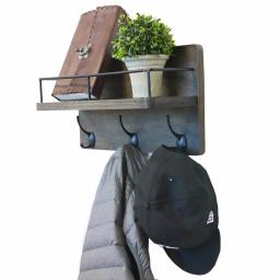 Admired By Nature Brown Wooden Floating Wall Mounted Storage Shelf for Kitchen, Bathroom, and Living Room thumbnail 3