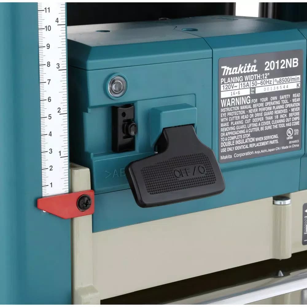 Makita 12 in. Corded Compact Portable Planer, 15 Amp, with Interna-Lok Head Clamp