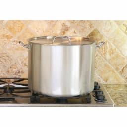 ExcelSteel Professional 35 qt. Stainless Steel Stock Pot with Lid, Induction Ready thumbnail 7