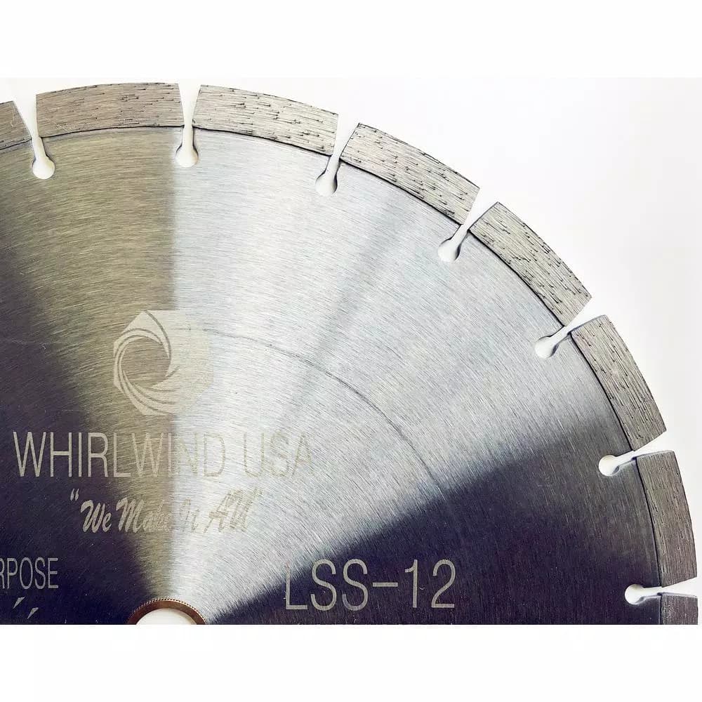 Whirlwind USA 12 in. Segmented Diamond Blade for Concrete, Stone, Brick, and Masonry