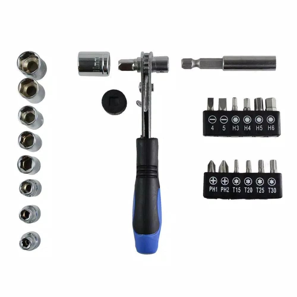 Best Value 24-Piece Ratchet Socket and Bit Set with Heavy Duty Carrying Case