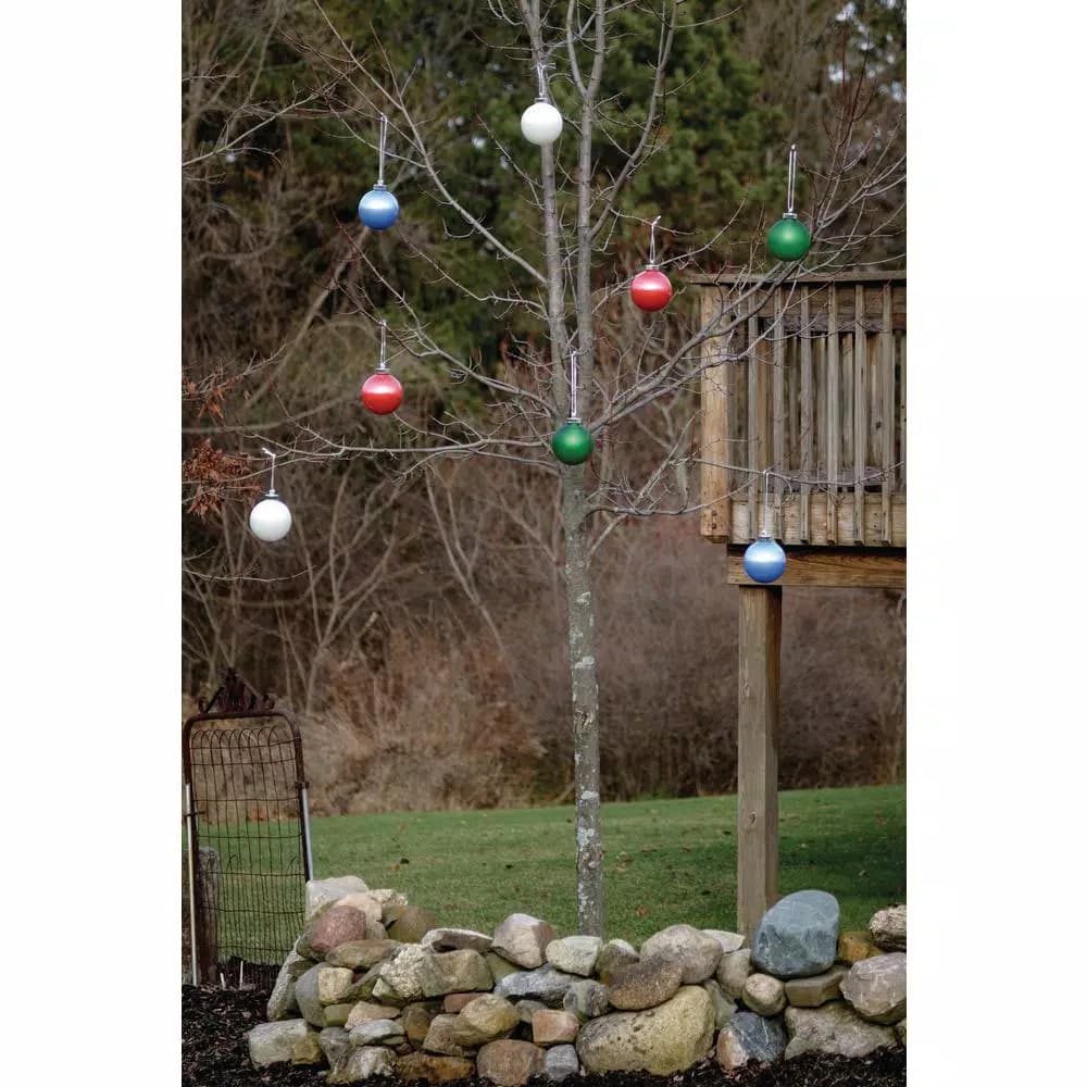 Xodus Innovations 5 in. Red LED Outdoor Hanging Globe Ornament - Battery Operated Specialty Lights