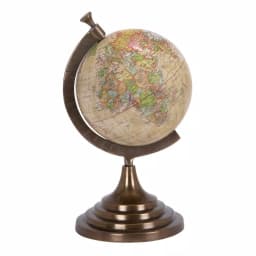 LITTON LANE 15 in. Nautical Decorative Globe with Brass-Finished Aluminum Stand thumbnail 2