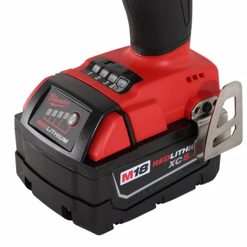 Milwaukee M18 FUEL 1/2 in. Compact Impact Wrench Kit with Two 5 Ah Batteries and Charger