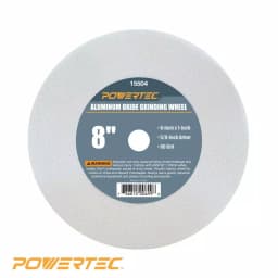 POWERTEC 8 in. White Aluminum Oxide 60 Grit Grinding Wheel, 5/8 in. Arbor thumbnail 3