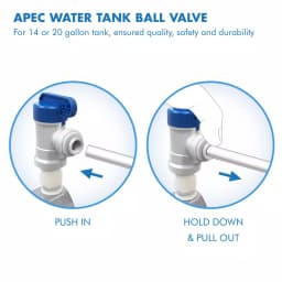 APEC Water Systems APEC Reverse Osmosis Tank Ball Valve, 3/4 in. NPTF to 1/4 in. Output, for 14 or 20 Gallon Storage Tanks thumbnail 4