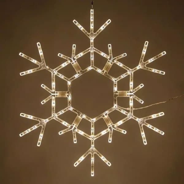 Kringle Traditions 36 in. 105-Light LED Warm White Folding Snowflake Decoration