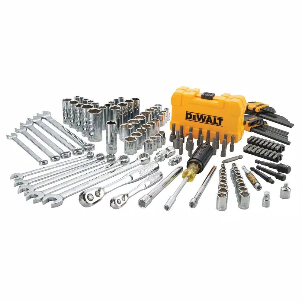 DEWALT 142-Piece Mechanics Tool Set with Bonus TOUGHSYSTEM 22 in. 2-Drawer Tool Box