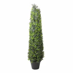 Northlight 36 in. Potted Artificial 2-Tone Boxwood Topiary Tree, Green thumbnail 1