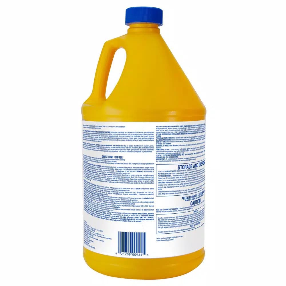 ZEP Antibacterial Disinfectant Cleaner with Lemon, 1 Gallon