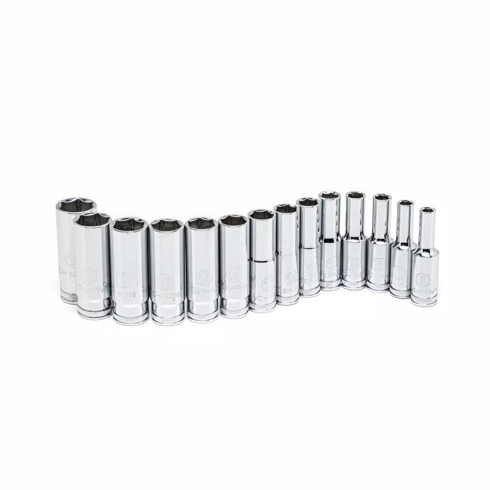 GearWrench 14-Piece 3/8 in. 6-Point Mid-Length Metric Socket Set