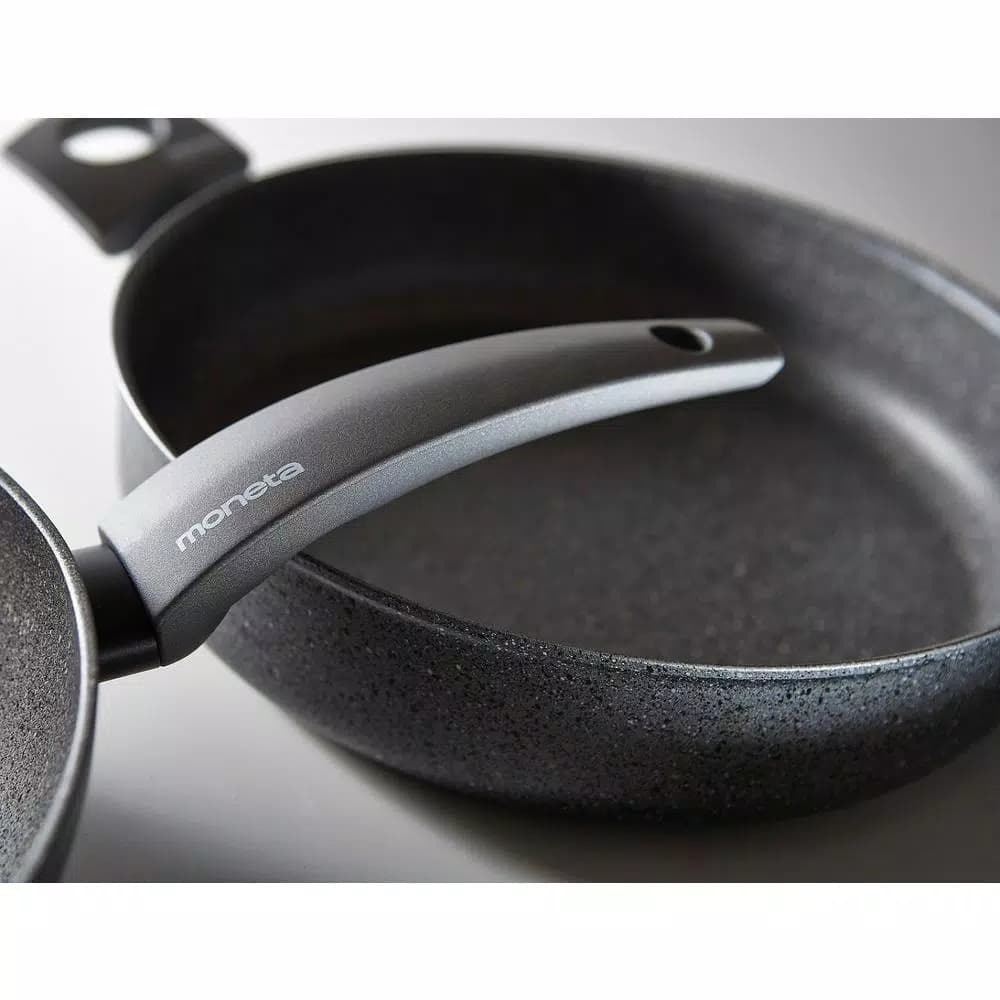 Moneta Greystone 10 in. Saute Casserole Pan, 3 Qt. Cast Aluminum with Artech Stone Non-Stick Coating