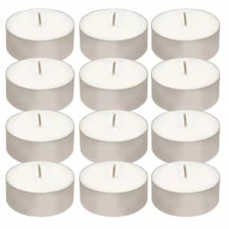 LUMABASE Mega Extra Large White Tea Light Candles, Unscented Paraffin Wax, 12-Count thumbnail 1