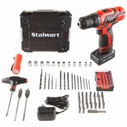 Stalwart 20V Lithium-Ion 3/8 in. Cordless Drill/Driver 62-Piece Set with Brushless Motor thumbnail 1