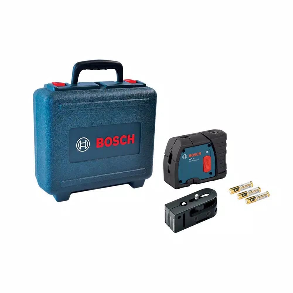 Bosch 100 ft. Self-Leveling 3-Point Laser Level with Mounting Strap and Belt Pouch