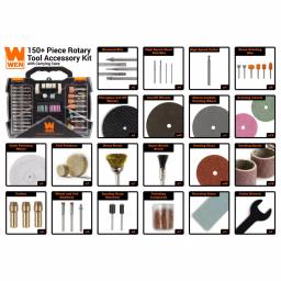 WEN 150-Piece Rotary Tool Accessory Kit with Carrying Case thumbnail 3
