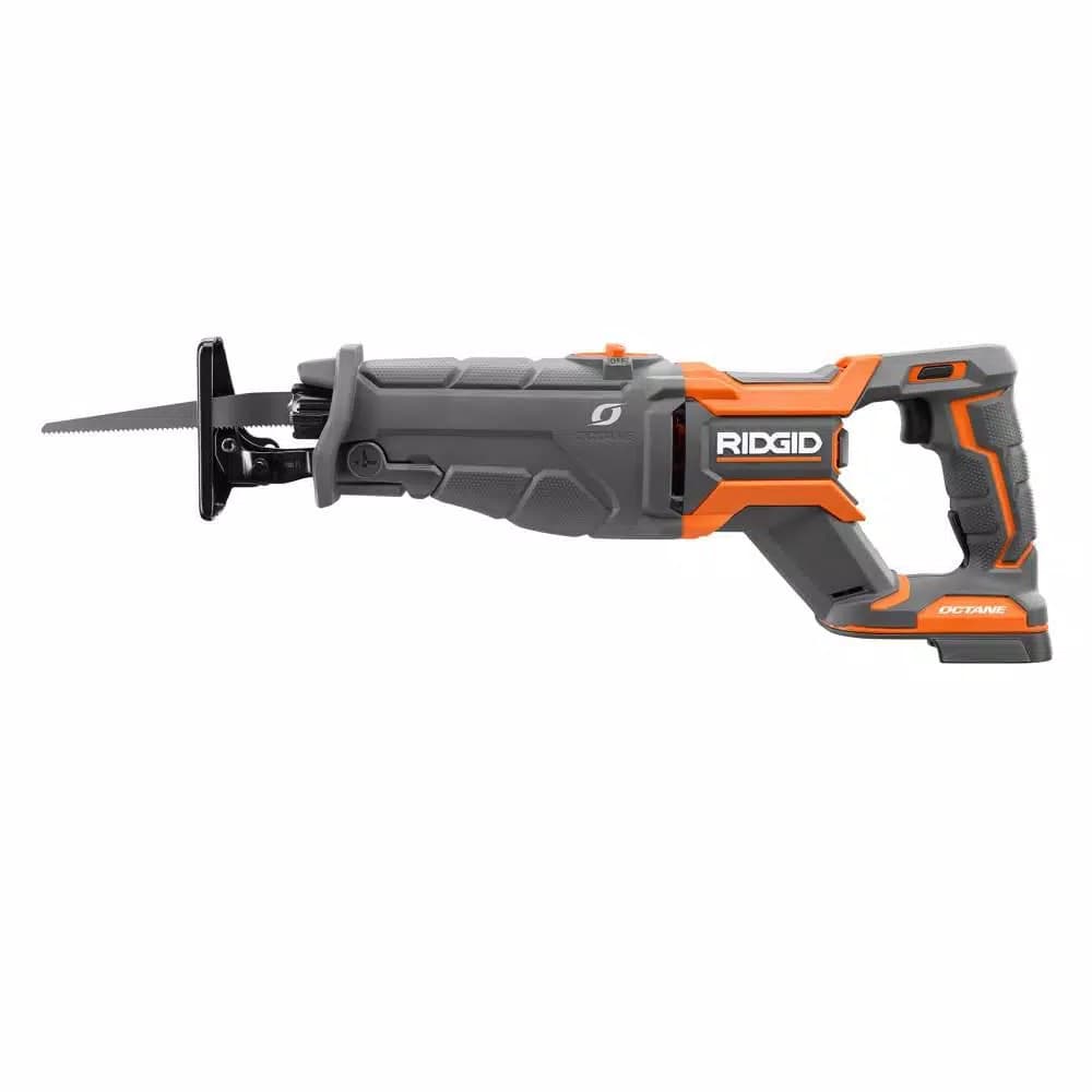 RIDGID 18V OCTANE Brushless Cordless Reciprocating Saw (Tool-Only) with Blade