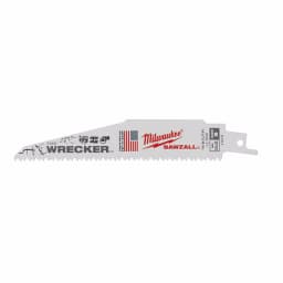 Milwaukee WRECKER 6 in. 7/11 TPI Multi-Material Demolition Reciprocating Saw Blades, 100 Pack thumbnail 1