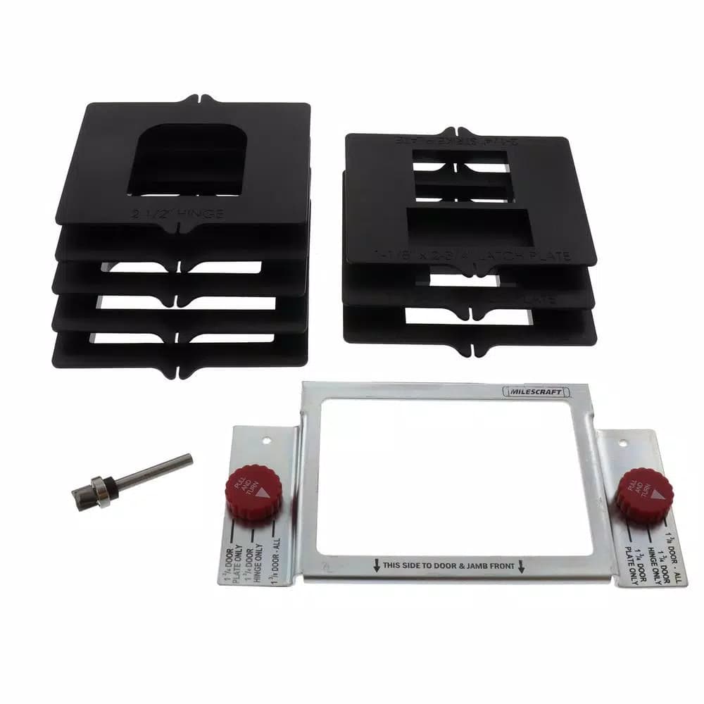 Milescraft HingeMate300 Door Hinge, Strike, and Latch Plate Mortising Template System