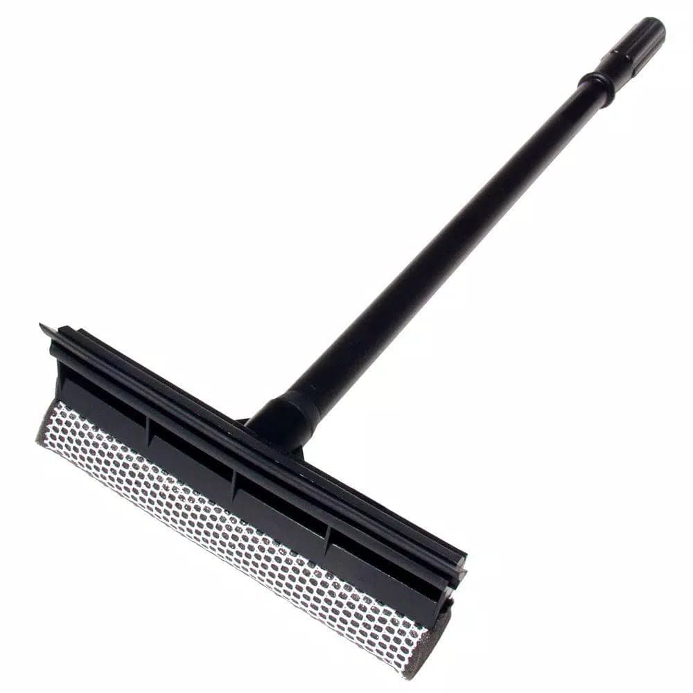 HDX 8 in. Auto Window Squeegee with 16 in. Plastic Handle and Heavy-Duty Mesh Scrubber