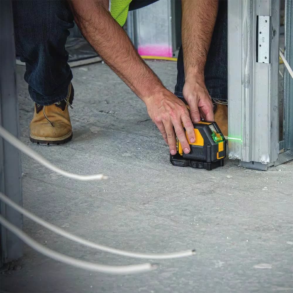 DEWALT 12V MAX Lithium-Ion Green Cross-Line Laser Level with 100 ft. Laser Distance Measurer Bundle