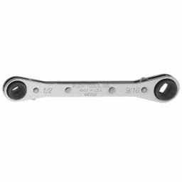 Klein Tools Ratcheting Refrigeration Wrench, 3/16 in. & 1/4 in. Square x 1/2 in. & 9/16 in. Hex thumbnail 1