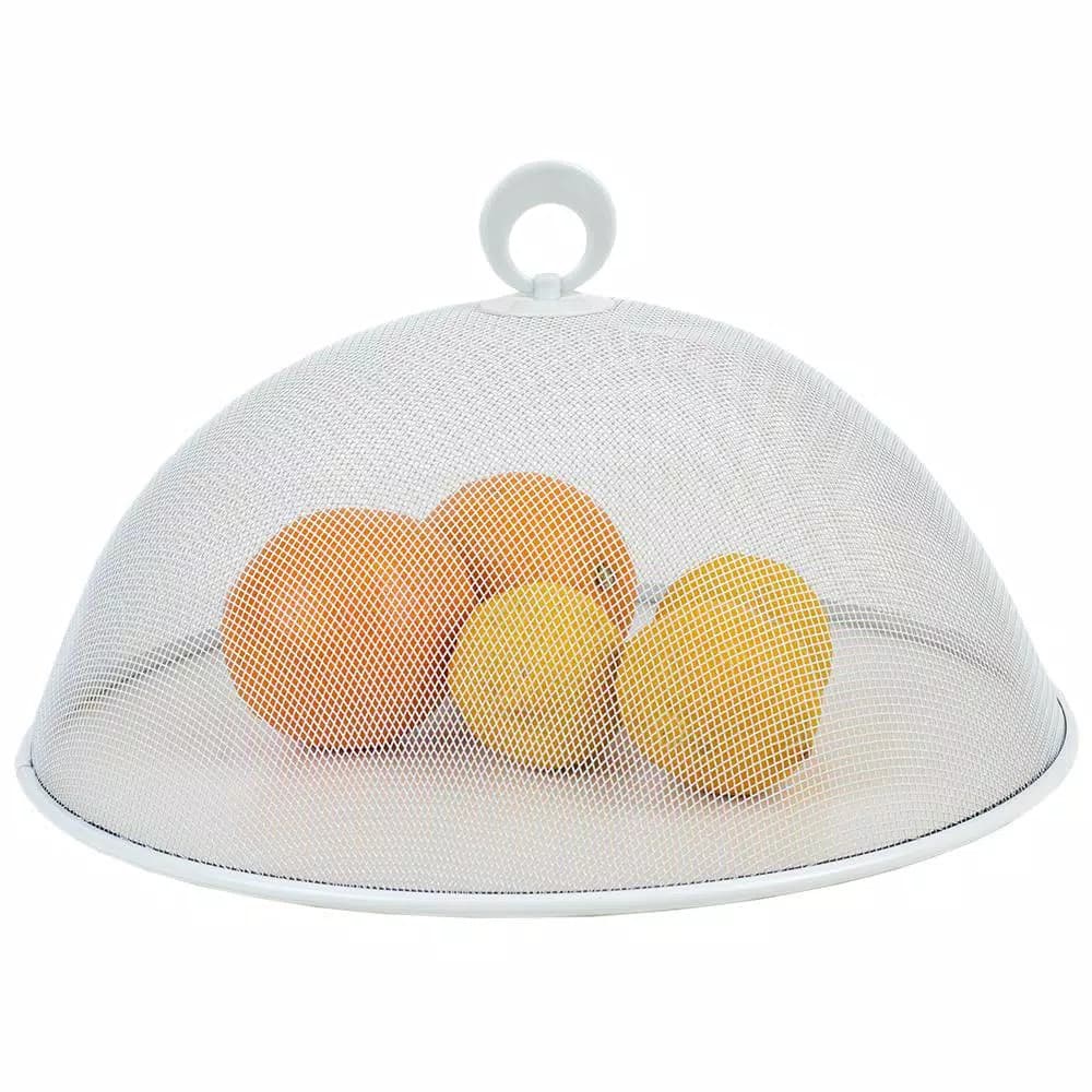 Unbranded Round Mesh Collapsible Food Plate Cover - Galvanized Steel Mesh Food Tent