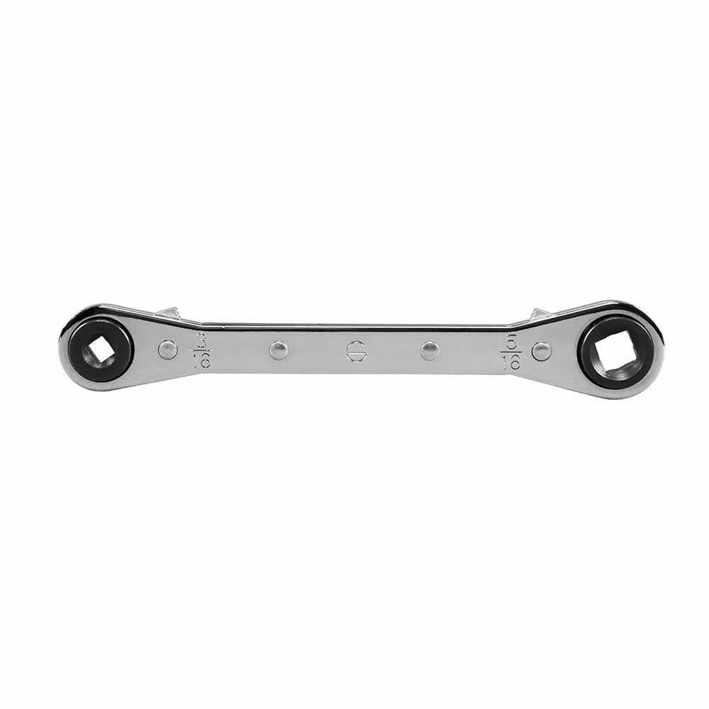 Klein Tools 5.5 in. Ratcheting Refrigeration Wrench, Double Box End