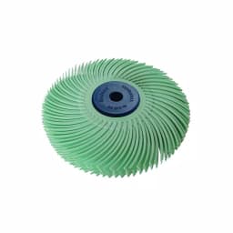 Dedeco Sunburst 3 in. 6-Ply Radial Discs 1/4 in. 1 Mic U-Fine Arbor Thermoplastic Polishing Tool thumbnail 1