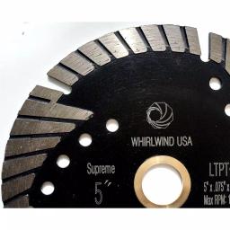 Whirlwind USA 5 in. Turbo Segmented Diamond Saw Blade for Granite, Marble, and Concrete thumbnail 2
