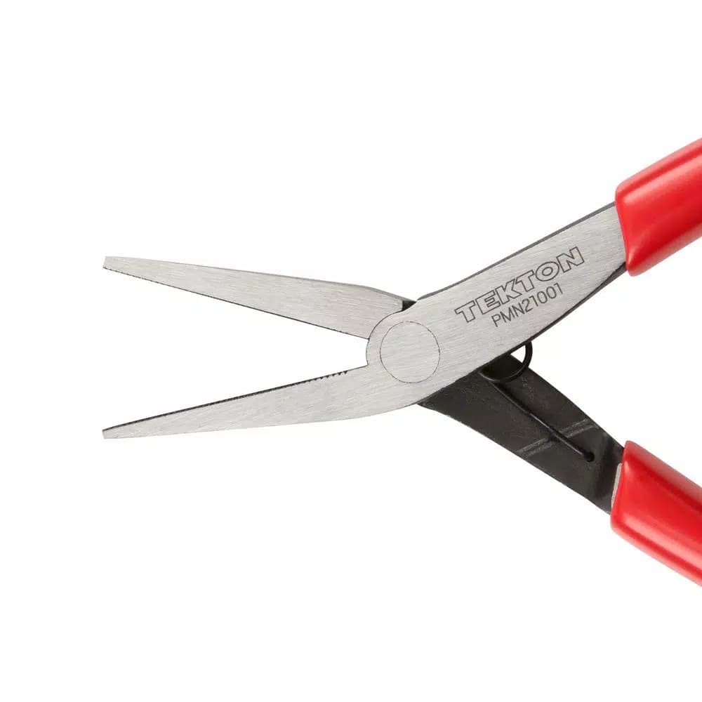 TEKTON Mini Flat Nose Pliers with Crosscut Teeth for Precision Bending