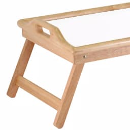 Winsome Sherwood Breakfast Bed Tray, Natural Wood and Melamine Serving Tray with Foldable Legs thumbnail 3