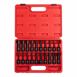 SUNEX TOOLS Sunex 2637 1/4 in. Drive SAE and Metric Impact Socket Set, 20-Piece thumbnail 1