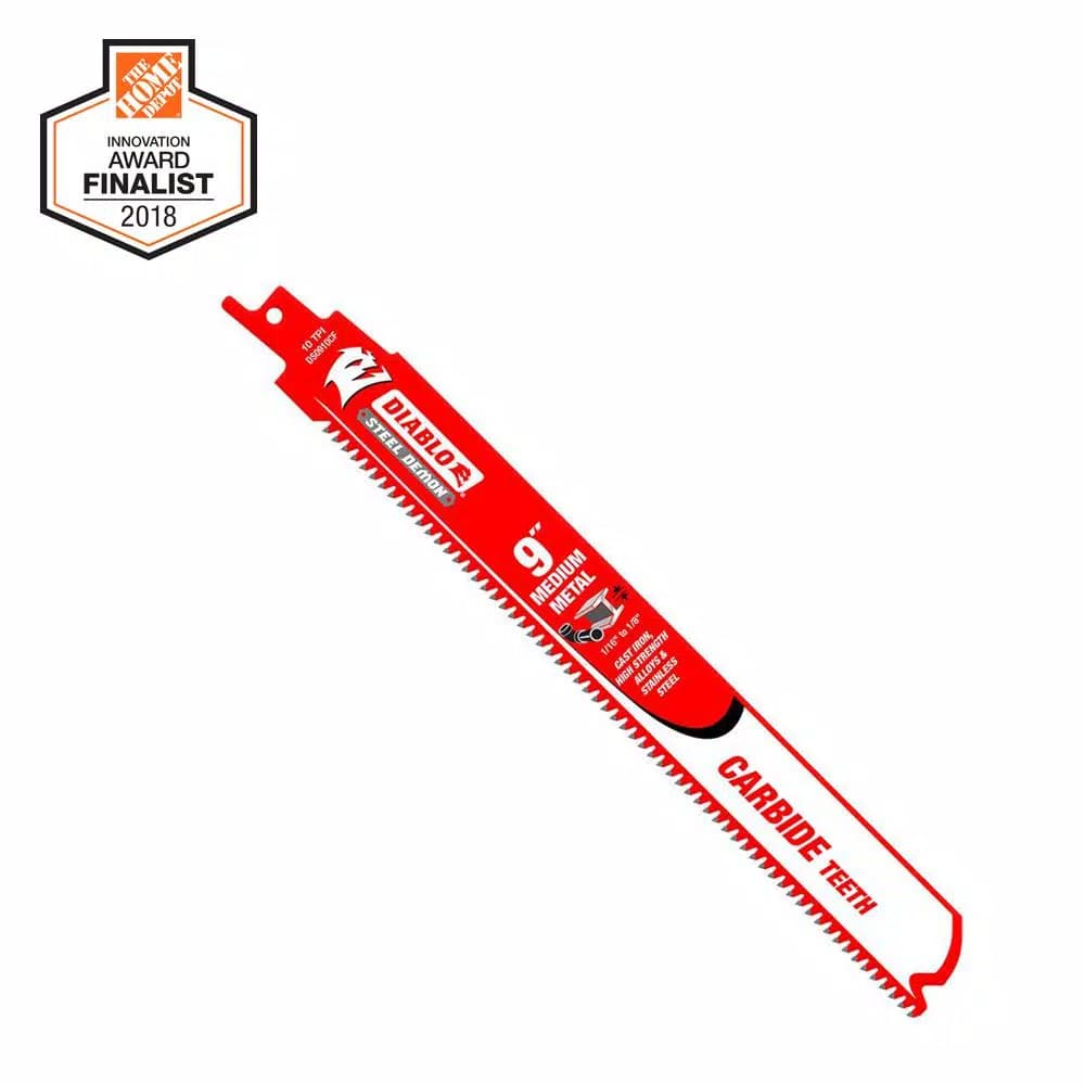 Diablo Steel Demon Carbide 9 in. 10 TPI Medium Metal Reciprocating Saw Blades, 6-Pack