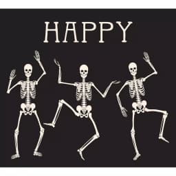 My Door Decor 7 ft. x 8 ft. Happy Halloween Skeleton Garage Door Mural Decor, Outdoor Vinyl thumbnail 3