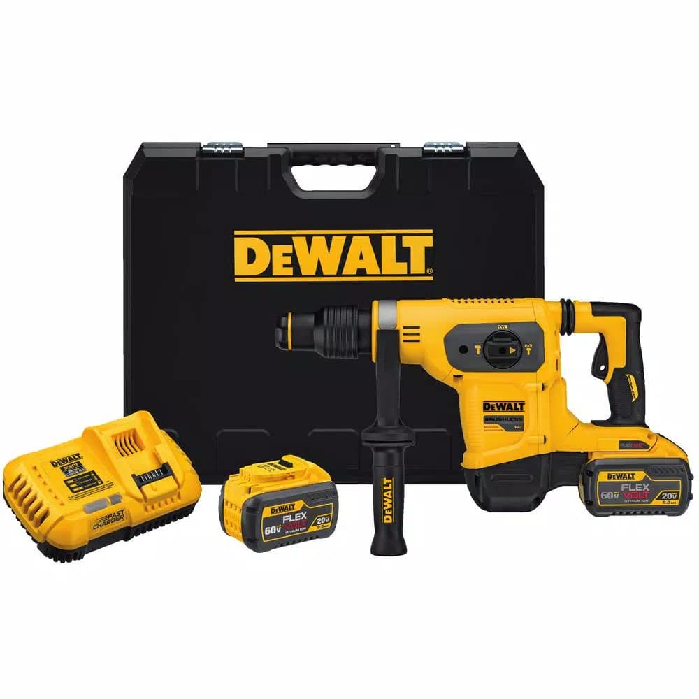 DEWALT DCH481X2 60V MAX FLEXVOLT SDS-Max Rotary Hammer Kit with (2) 9.0Ah Batteries