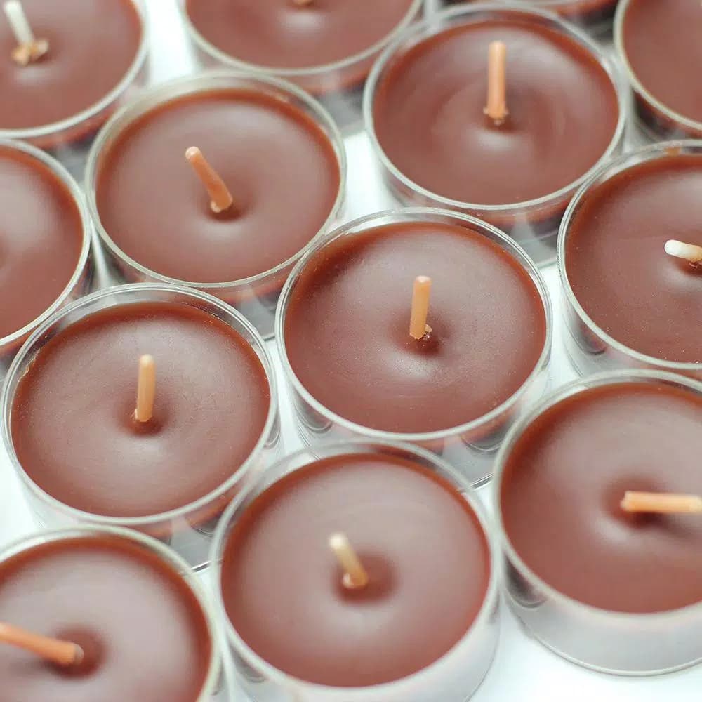 Zest Candle Brown Tealight Candles, 1.5 in. Diameter, 50-Pack