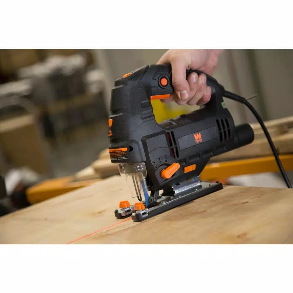 WEN 6.6 Amp Variable Speed Orbital Jigsaw with Laser Guide and LED Light