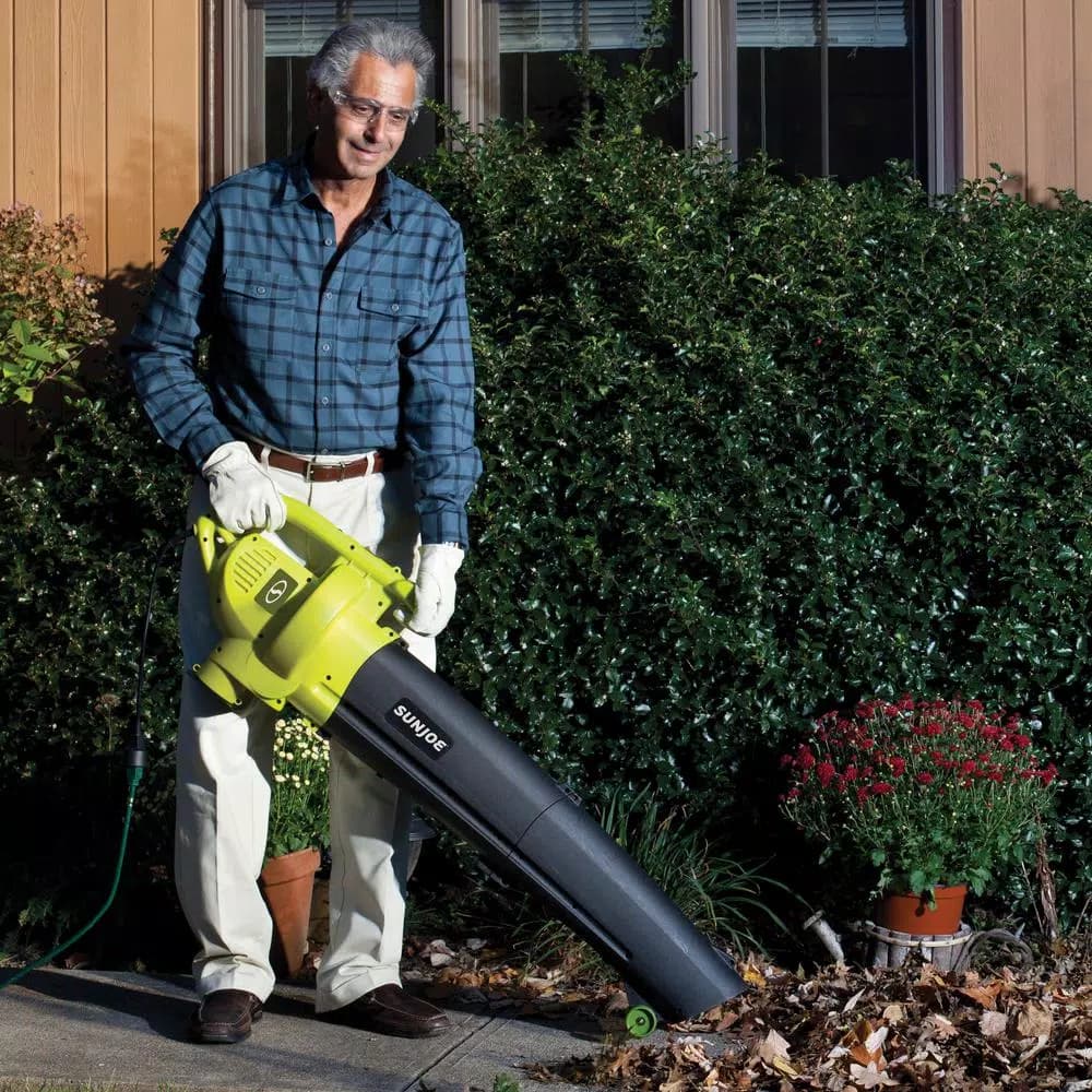 Sun Joe SBJ604E 3-in-1 Electric Leaf Blower, Vacuum, and Shredder - 200 MPH, 450 CFM